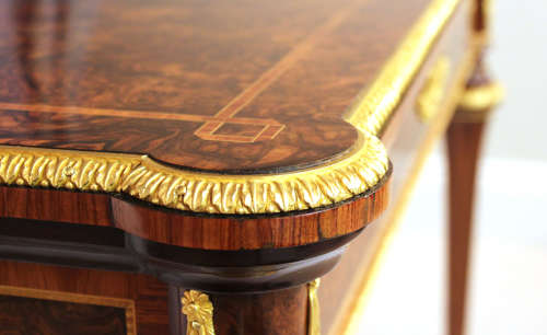An Exceptional Walnut Inlaid and Ormolu Mounted Card Table