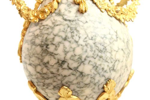 A Fine Pair of French Ormolu Marble Table Lamps