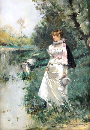 ADRIEN MOREAU (1843–1906) OIL ON PANEL