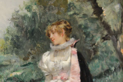 ADRIEN MOREAU (1843–1906) OIL ON PANEL