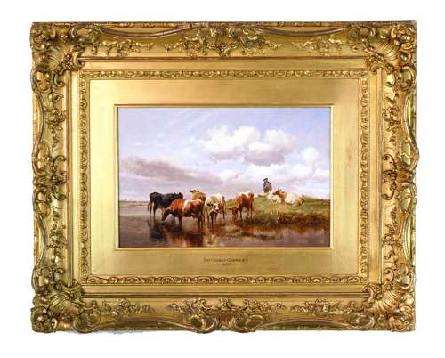 THOMAS SIDNEY COOPER (1803 - 1902) - OIL ON CANVAS