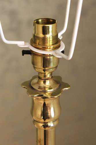 A Hinks & Sons Victorian Brass Corinthian Column floor Lamp