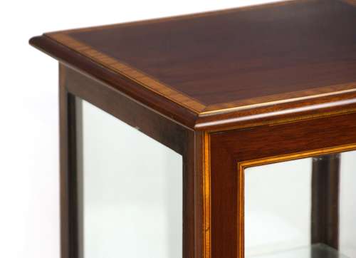 A Quality Edwardian Mahogany Inlaid Center Display Cabinet
