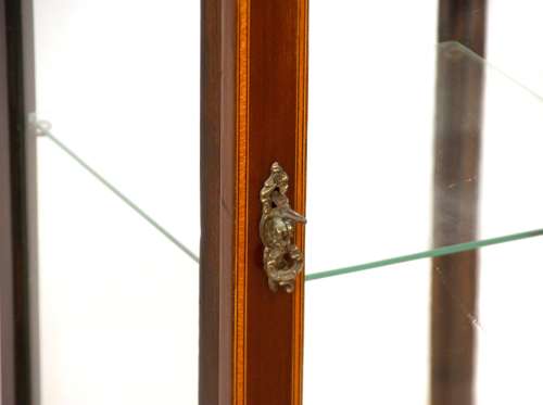 A Quality Edwardian Mahogany Inlaid Center Display Cabinet