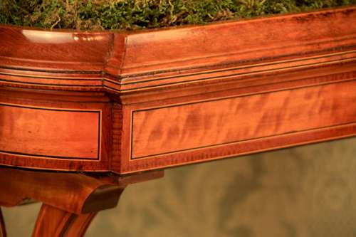A Fine Victorian Mahogany and Satinwood Inlaid Lyre ended Jardinere