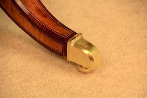 A Fine Victorian Mahogany and Satinwood Inlaid Lyre ended Jardinere
