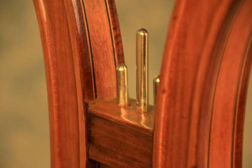 A Fine Victorian Mahogany and Satinwood Inlaid Lyre ended Jardinere