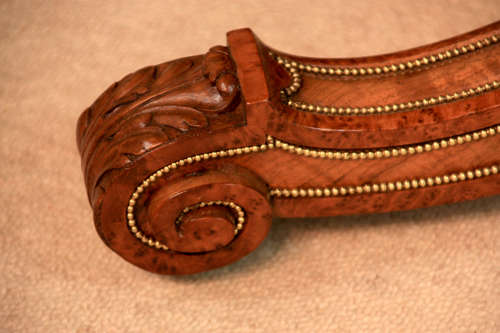 A Gillows Victorian Burr-walnut and Amboyna Mounted Centre Table