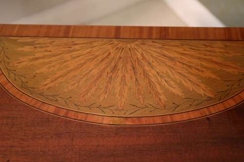 A Superb Late Victorian Mahogany Inlaid Serpentine Commode
