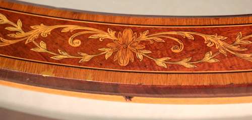 An Edwards & Roberts Victorian Mahogany Inlaid Oval Bijouterie Table