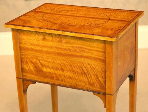The Quality Edwardian Satinwood Inlaid Side Table.