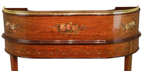 An Fine Late Victorian Mahogany Inlaid Carleton House Style Des