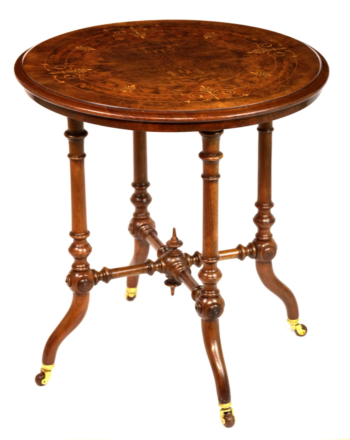 A Fine Quality Victorian Burr-Walnut Inlaid Round Table