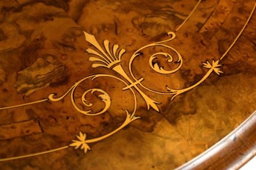 A Fine Quality Victorian Burr-Walnut Inlaid Round Table