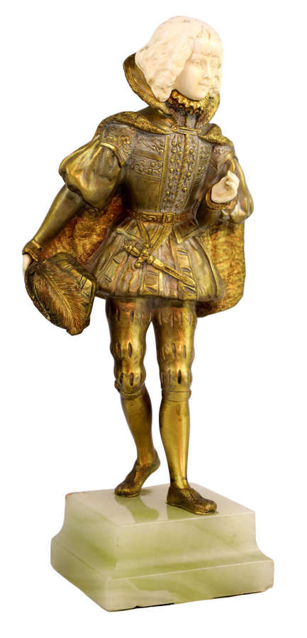 Rene-paul Marquet (1875-1939) French Gilt Bronze Figure