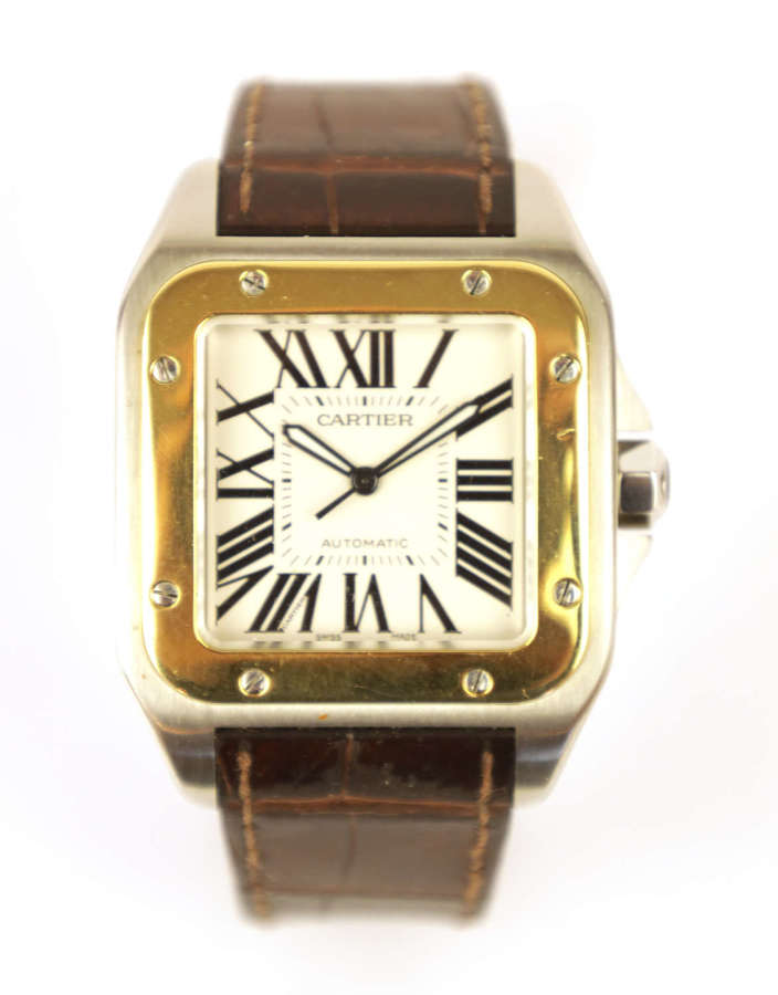 Cartier Santos 100 XL Yellow & Gold 40mm