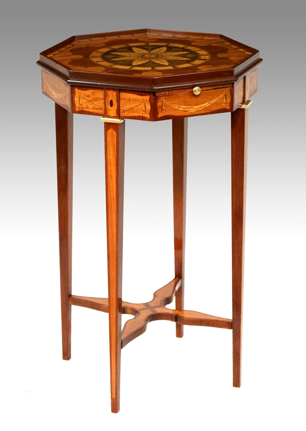 A Fine Quality Ormolu and Inlaid Mahogany Victorian Kettle stand