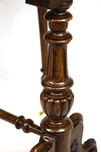 An Exquisite Victorian Burr Walnut Cabriole Leg Baby Sutherland Table