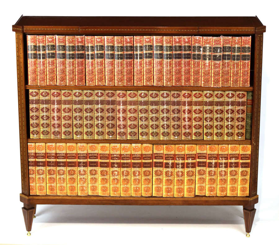A Victorian Fine Quality Mahogany Inlaid Standing Open Bookcase