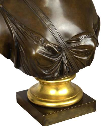 After Jean Antoine Houdon (1741–1828) Bronze Sculpture