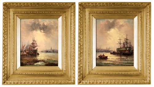 WILLIAM THORNLEY (1857-1935) Pair of Oils on Canvas