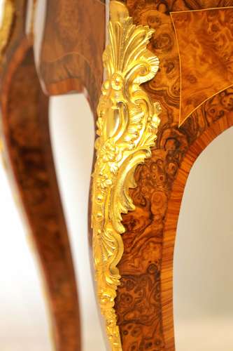 An Excellent Quality Victorian Ormolu Mounted Burr Walnut Games Table