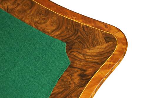 An Excellent Quality Victorian Ormolu Mounted Burr Walnut Games Table