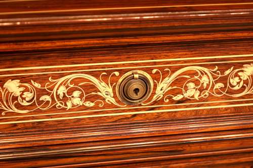 An Exhibition Quality Inlaid Rosewood Pedestal Desk By Howard & Sons