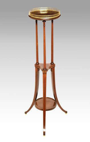 A Fine Victorian Inlaid Mahogany Torchere