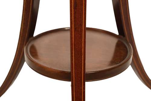 A Fine Victorian Inlaid Mahogany Torchere