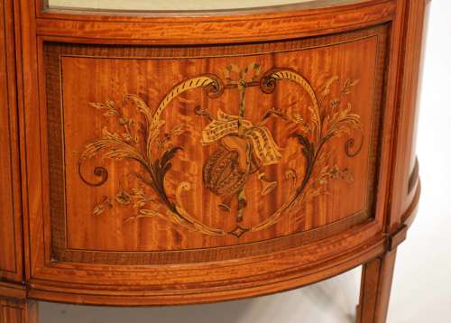 A Fine Late 19th Century Edwards & Roberts Bow Front Display Cabinet