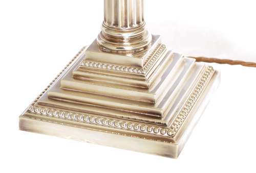 An Early Victorian Solid Silver Electrified Oil Table Lamp