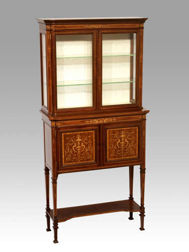 A Fine Late 19th Century Inlaid Mahogany Edwards & Roberts Display Cab