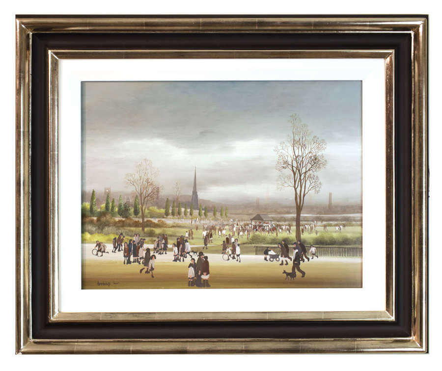 Brian Shields "BRAAQ" (1951-1997) Oil on Board