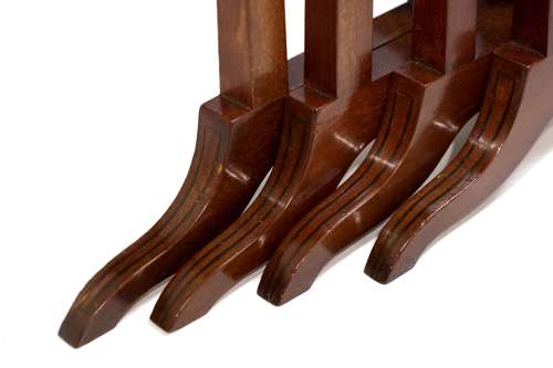 A Fine Late Victorian Mahogany Inlaid Quartetto Nest of Tables