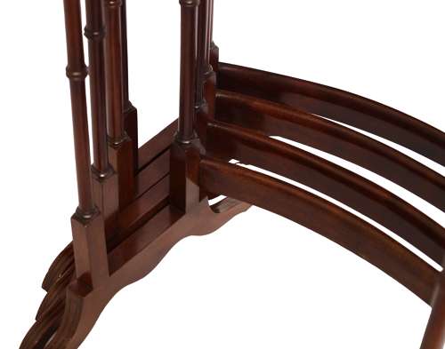 A Fine Late Victorian Mahogany Inlaid Quartetto Nest of Tables
