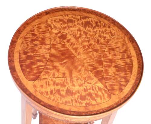 The Quality Edwardian Satinwood Inlaid Side Table
