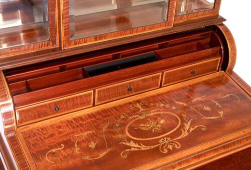 An Edwards & Roberts Miniature Cylinder Display Desk