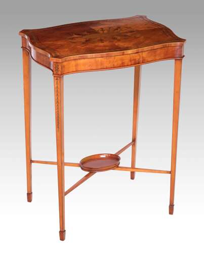 The Quality Edwardian Satinwood Inlaid Side Table