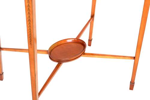 The Quality Edwardian Satinwood Inlaid Side Table