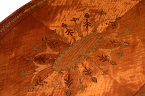 The Quality Edwardian Satinwood Inlaid Side Table