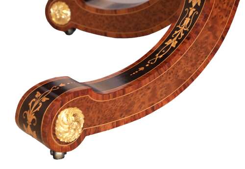 Att Gillows, A Victorian Burr Walnut And Amboyna Mounted Centre Table