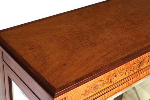 A Fine Victorian Satinwood Inlaid Display Cabinet