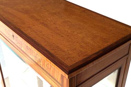 A Fine Victorian Satinwood Inlaid Display Cabinet