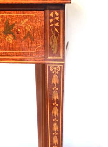 An Fine Late Victorian Mahogany Inlaid Carleton House Style Desk