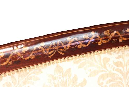 A Fine Quality Late Victorian Mahogany Inlaid Settee