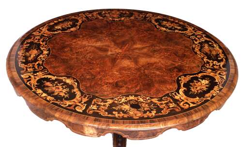 An Exhibition Quality Victorian Inlaid Burr Walnut Centre Table