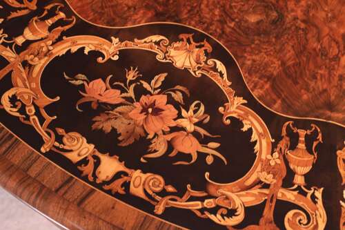 An Exhibition Quality Victorian Inlaid Burr Walnut Centre Table