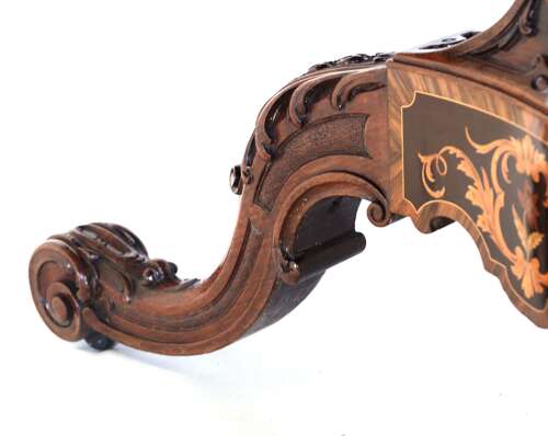 An Exhibition Quality Victorian Inlaid Burr Walnut Centre Table
