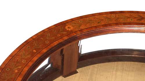 A Fine Victorian Mahogany Inlaid Circular Bijouterie Table